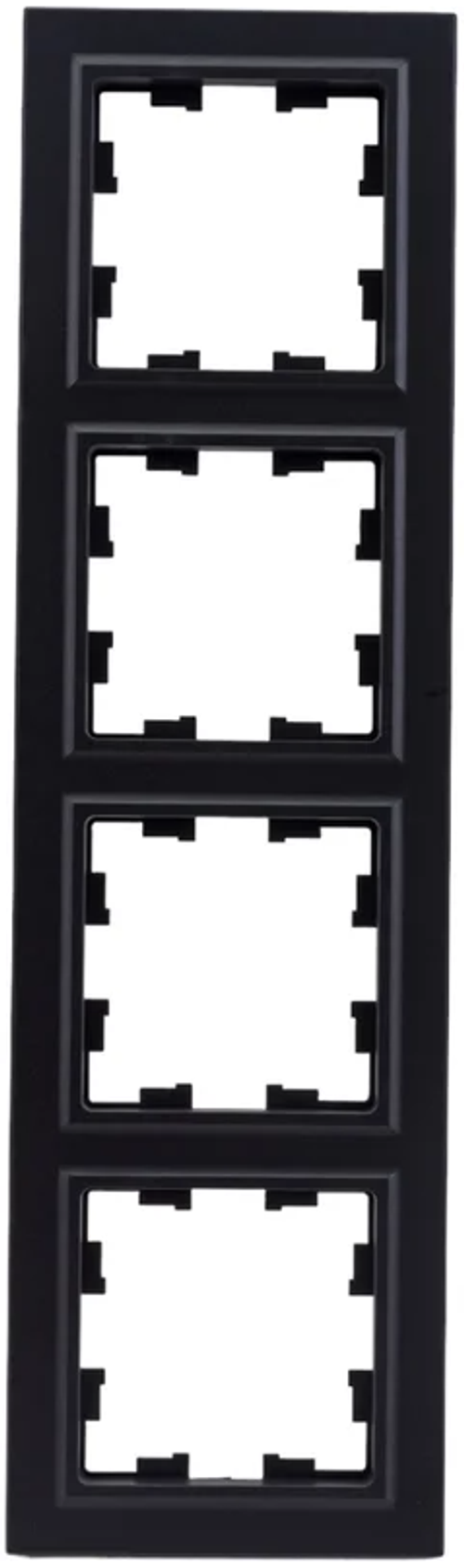 Рамка четырехместная Brite РУ-4-БрЧ черная ИЕК