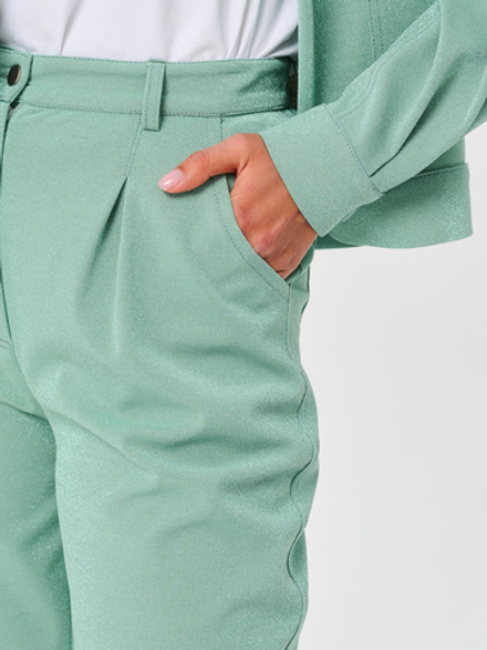 Комплект: бомбер и брюки бананы мятный