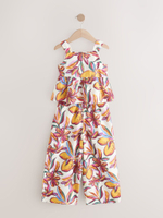 Топ и брюки широкие в комплекте для девочки Next AB1-559, Белый, Желтый, Розовый