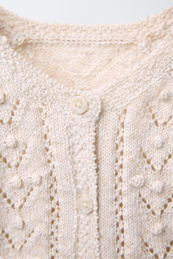 ZARA ТРИКОТАЖНЫЙ КОМБИНЕЗОН, СВЕТЛО-БЕЖЕВЫЙ