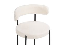 Стул на металлокаркасе Rudi white / black