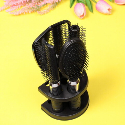 Расчески в наборе 3шт и зеркало в коробке «Beauty Home», цвет черный, 23,5*11*8см