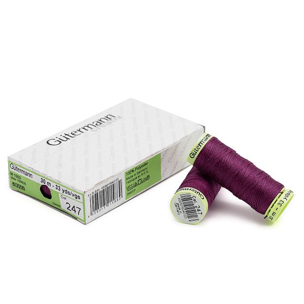 Нитки отделочные Gutermann Top Stitch 30 (30 метров), 5 кат. | 247 фуксия