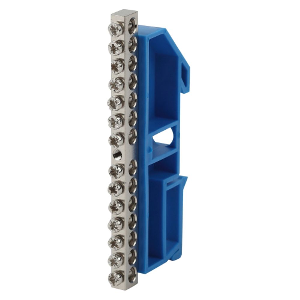 Шина ЭРА NO-222-88-1 N ноль на DIN-изоляторе ШНИ-6х9-14 никелированная Д-Синий