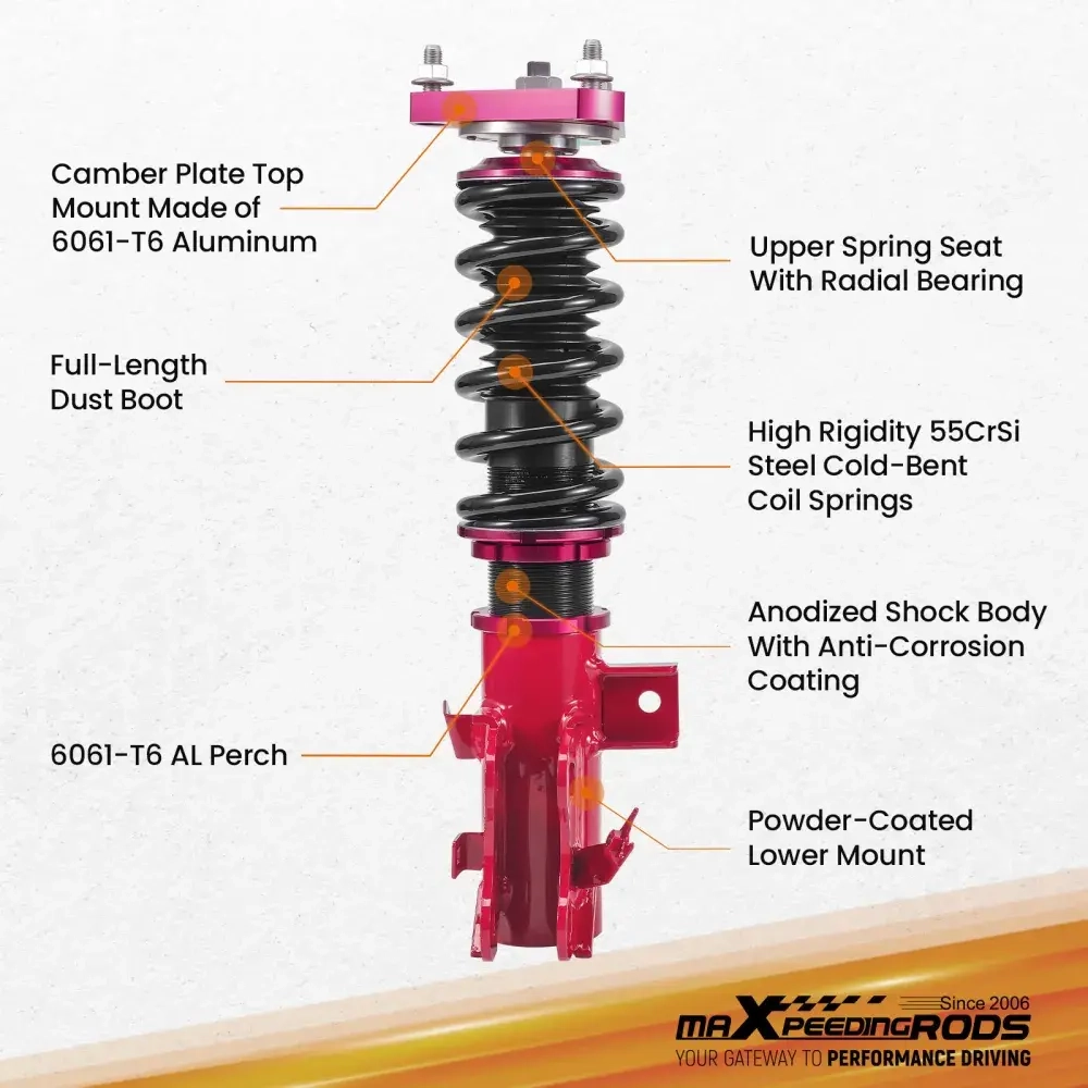 MaXpeedingrods Street Coilovers подходит для автомобиля Honda Civic Si 2014-15 Fully Adjustable