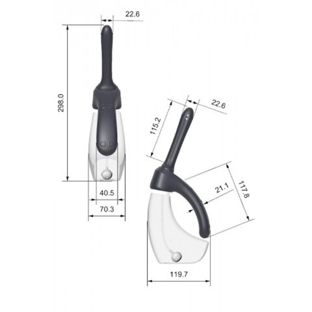 Душ для интимной гигиены Iceberg с вибрацией и автоматической подачей воды от Amovibe