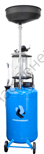 Установка для замены масла со сливной воронкой, щупами и колбой 70 л., MC7003