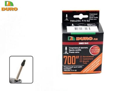 Камера 700x25C (25x622) бутил Presta F/V-52 мм, DURO