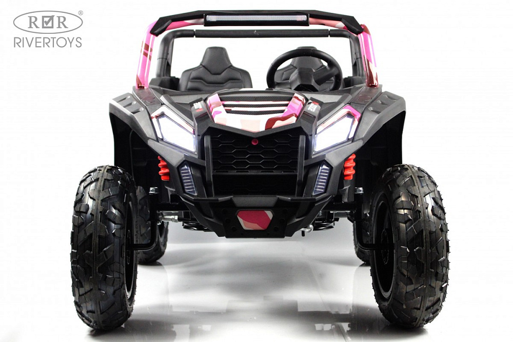Детский электромобиль RiverToys M222MM розовый