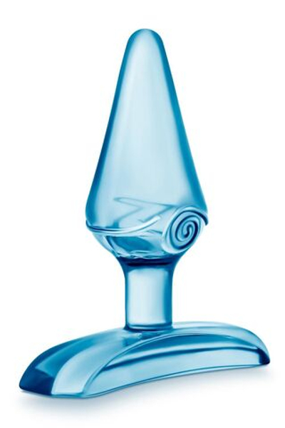 Голубая анальная пробка Jolly Plug - 7 см. (Цвет: голубой)