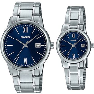 Парные часы Casio Standard: MTP-V002D-2B3 и LTP-V002D-2B3