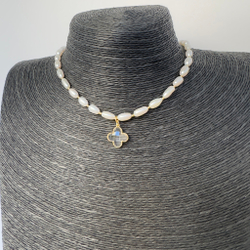 Колье-чокер «Жемчужный талисман счастья» с натуральным жемчугом