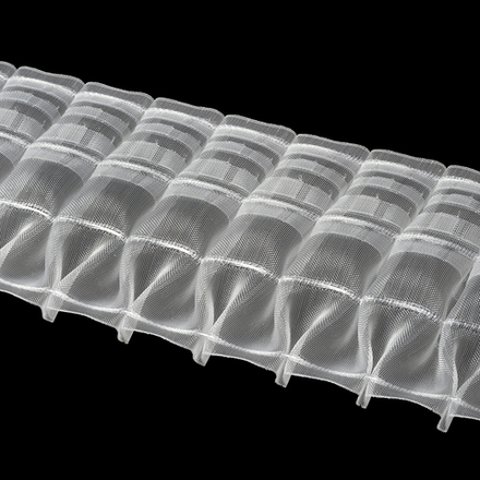 Шторная лента Oz-Is арт. 4378 МР, вафельные складки, коэф сборки 1:2,0, цвет прозрачный (ширина 150 mm)