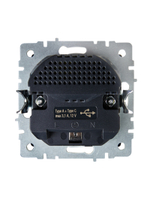 BRITE Розетка 1-местная с заземлением с защитными шторками 16А с USB A+C 18Вт РЮш11-1-БрШ шампань IEK