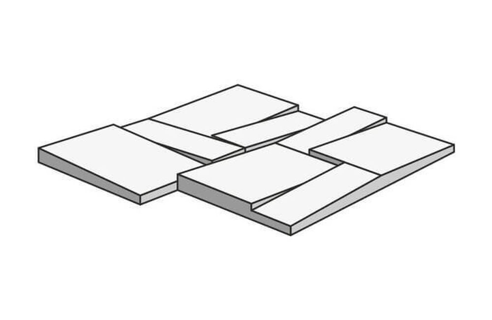 Rex Ceramiche La Roche Blanc Mod. Muretto 3D 30x30