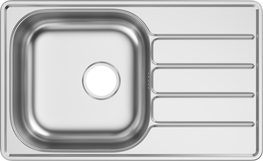 Комплект Мойка Domaci Равенна Rand DGR 780*480 (6) L2TG, L + Смеситель MEGA Mega MG-BMK016, хром