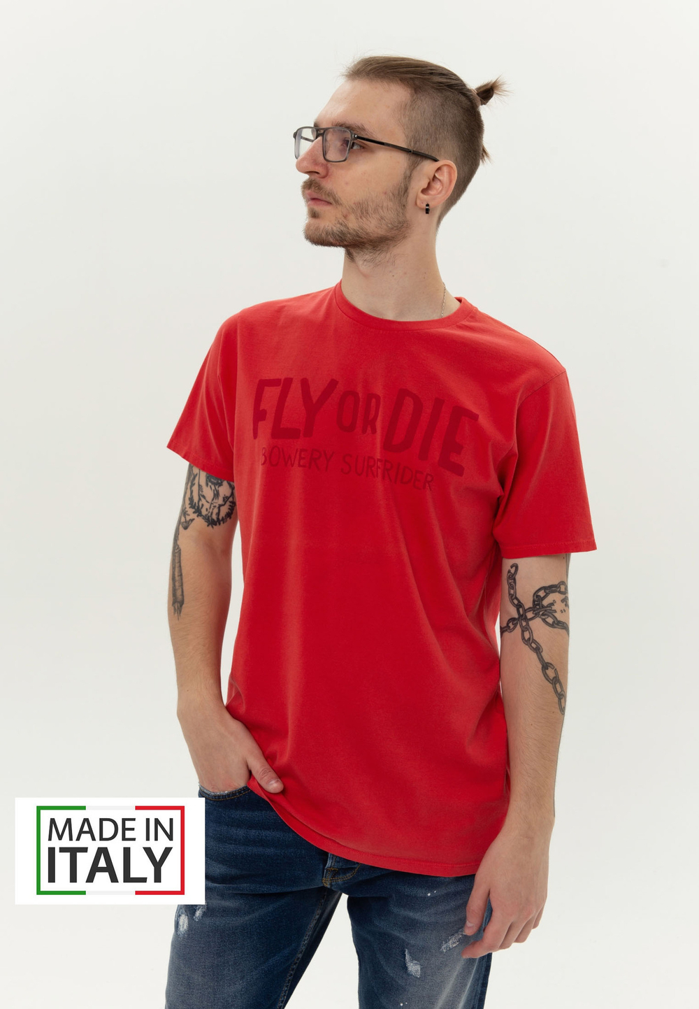 Футболка Bowery NYC "Fly Or Die" Vintage Lollipop
