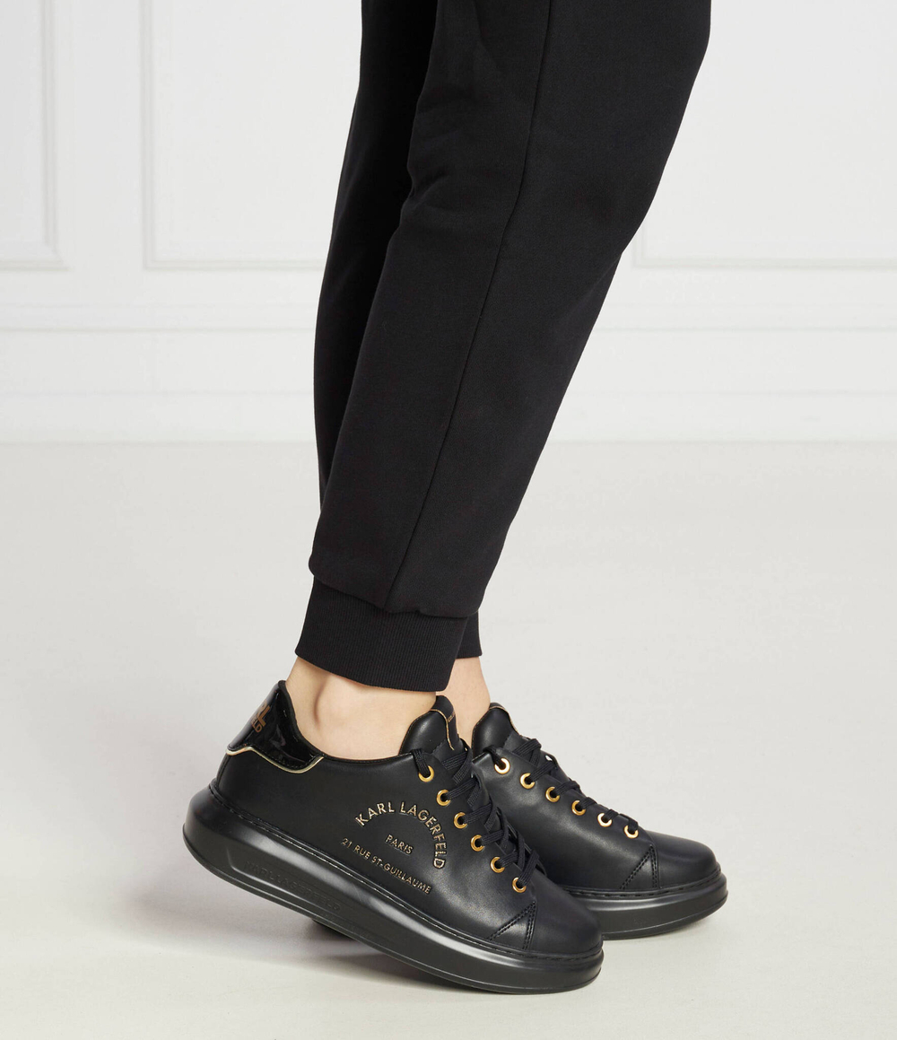 Кожаные кроссовки kapri Karl Lagerfeld - черный(KL62539F)