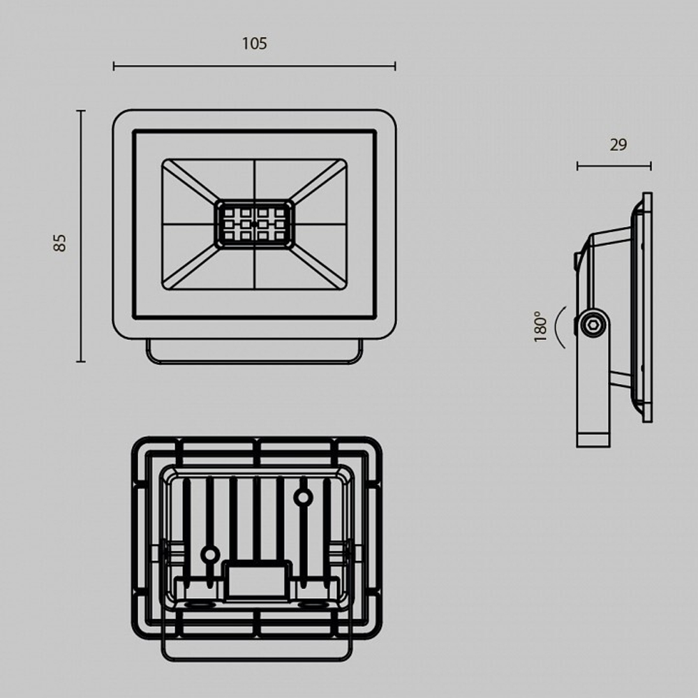 Настенно-потолочный прожектор Maytoni Flood FL001-L10B6K