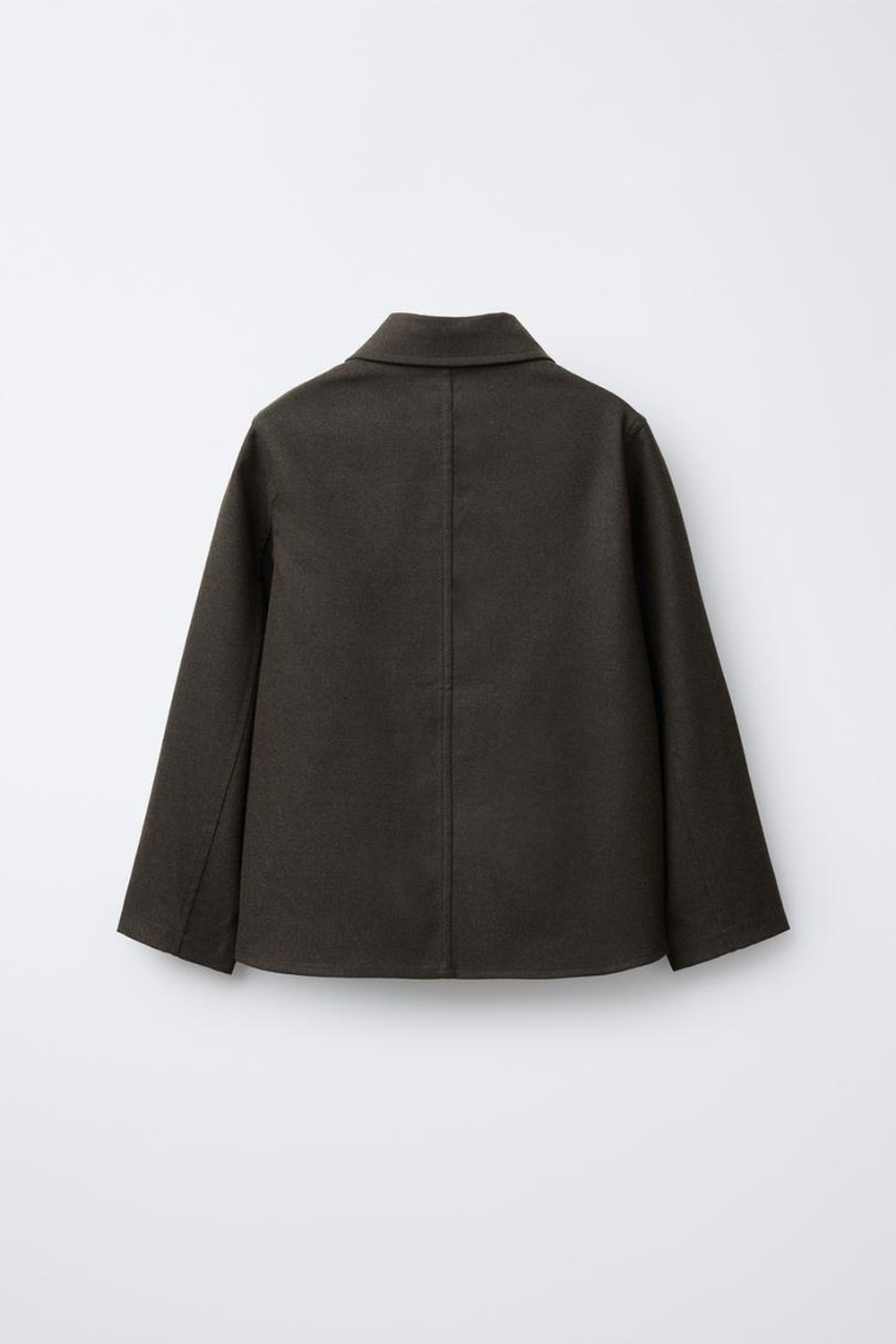 ZARA ФЛАНЕЛЕВАЯ КУРТКА-РУБАШКА С КАРМАНАМИ, КОРИЧНЕВЫЙ