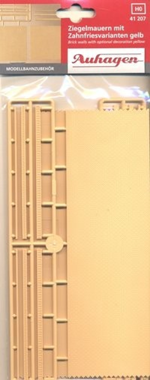 Кирпичные стены и канты - жёлтые, (H0)