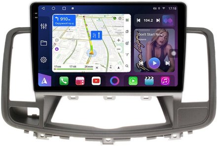 Магнитола для Nissan Teana J32 2008-2013 (ШГУ монохром) - FarCar 1076M-A монитор 10.36" QLED на Android 14, TS18, CarPlay, 4G SIM-слот