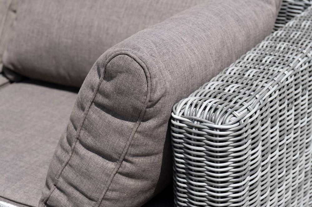 "Лунго" трансформирующаяся лаунж-зона из искусственного ротанга, цвет графит