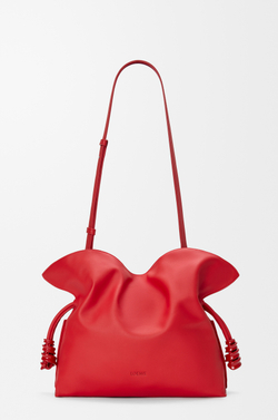 Loewe Сумка-клатч среднего размера Coil Flamenco из телячьей кожи наппа, ярко-красный