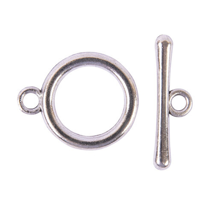 "Zlatka" Замок-тогл MFT-03 15 мм 5 шт серебро