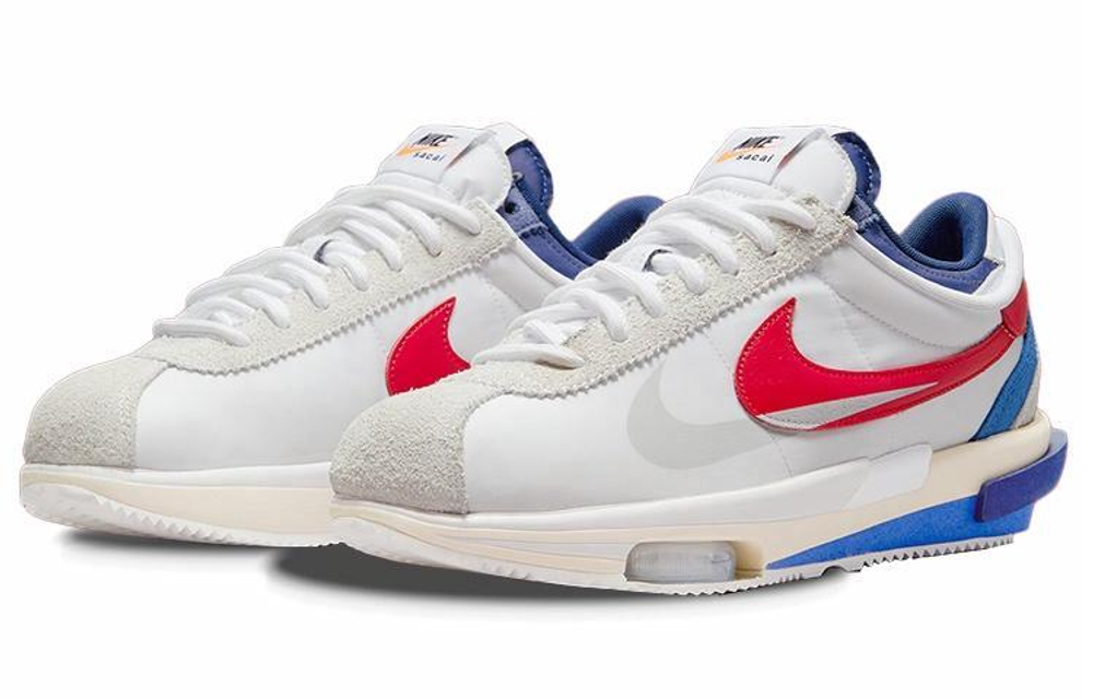 Кроссовки Sacai X Nike Cortez Sp "White And University Red"
