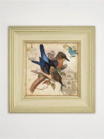 Картина интерьерная на холсте в раме "Птички" 30*30 см