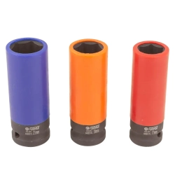 Головки ударные тонкостенные, набор 3пр., 1/2''(6гр.) Forsage F-4032C
