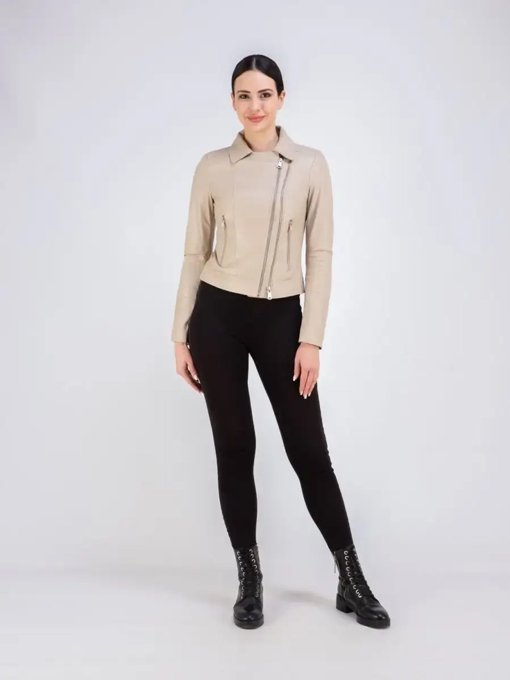 Кожаная куртка демисезонная косуха