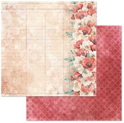 Бумага "Багряный винтаж. Для записей" (ScrapMania)