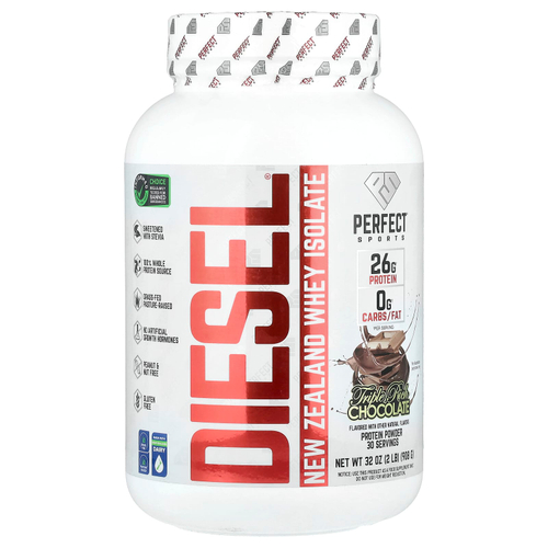 PERFECT Sports, Diet, новозеландский сывороточный изолят, тройной шоколад, 908 г (2 фунта)