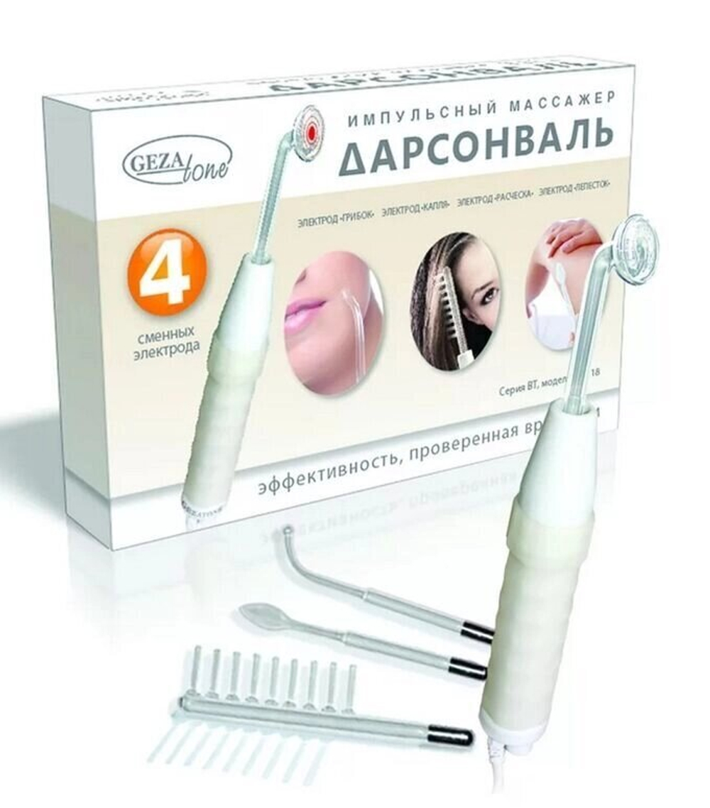 Дарсонваль для лица и волос с 4-мя сменными насадками Biolift4 118 (BT-118) Gezatone
