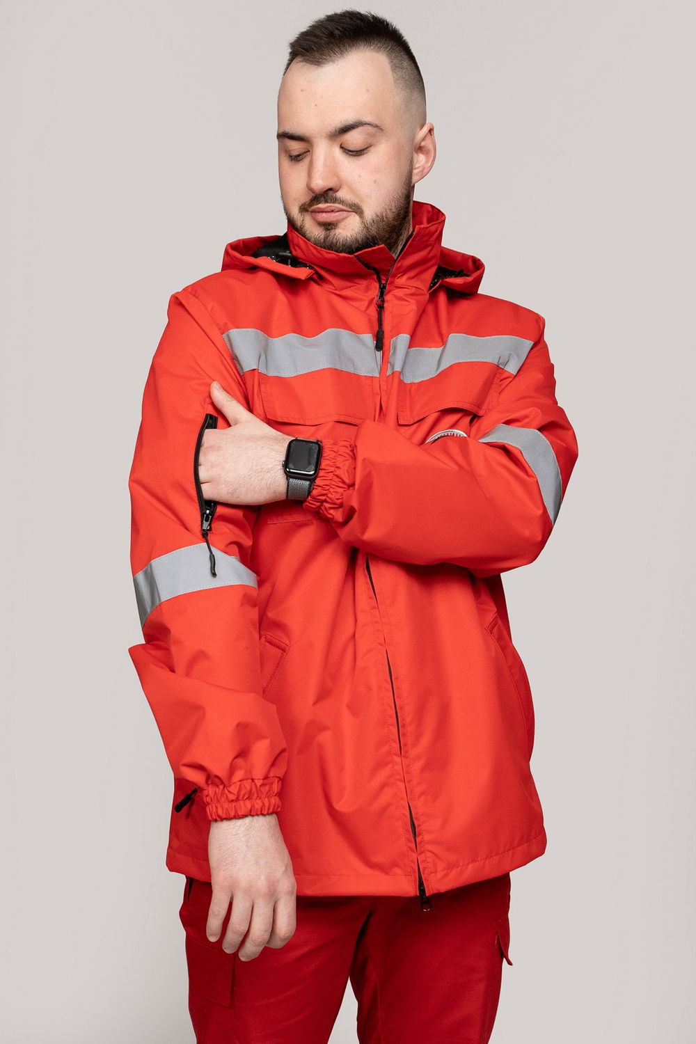 Ветровка Скорая помощь MedicLine мужская цв. КРАСНЫЙ