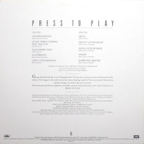 Paul McCartney / Press To Play (LP)