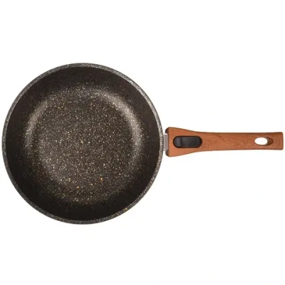 Сковорода 24*6см «Granit ultra» (black-gold) со съемной ручкой и стекл. крышкой сгбг243а