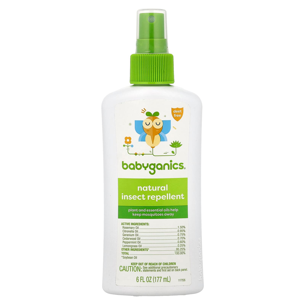 Babyganics, натуральный репеллент от насекомых, 177 мл (6 жидк. унций)