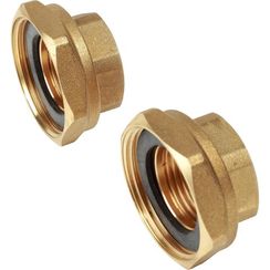 Комплект Giacomini разъёмных соединений с уплотнением1x1 1/2 ВР латунь, (2 шт), R37KY005