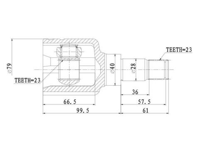 ШРУС внутренний L  FORD Focus II/C-Max 03-07 /23x40x23 GANZ GIK04019