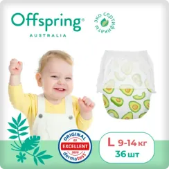 Подгузники-трусики Offspring L 9-14 кг, 36 шт
