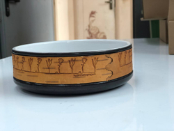 Малая фарфоровая пиала или миска для завтрака с берестой. Коллекция Достоевская или Старорусская