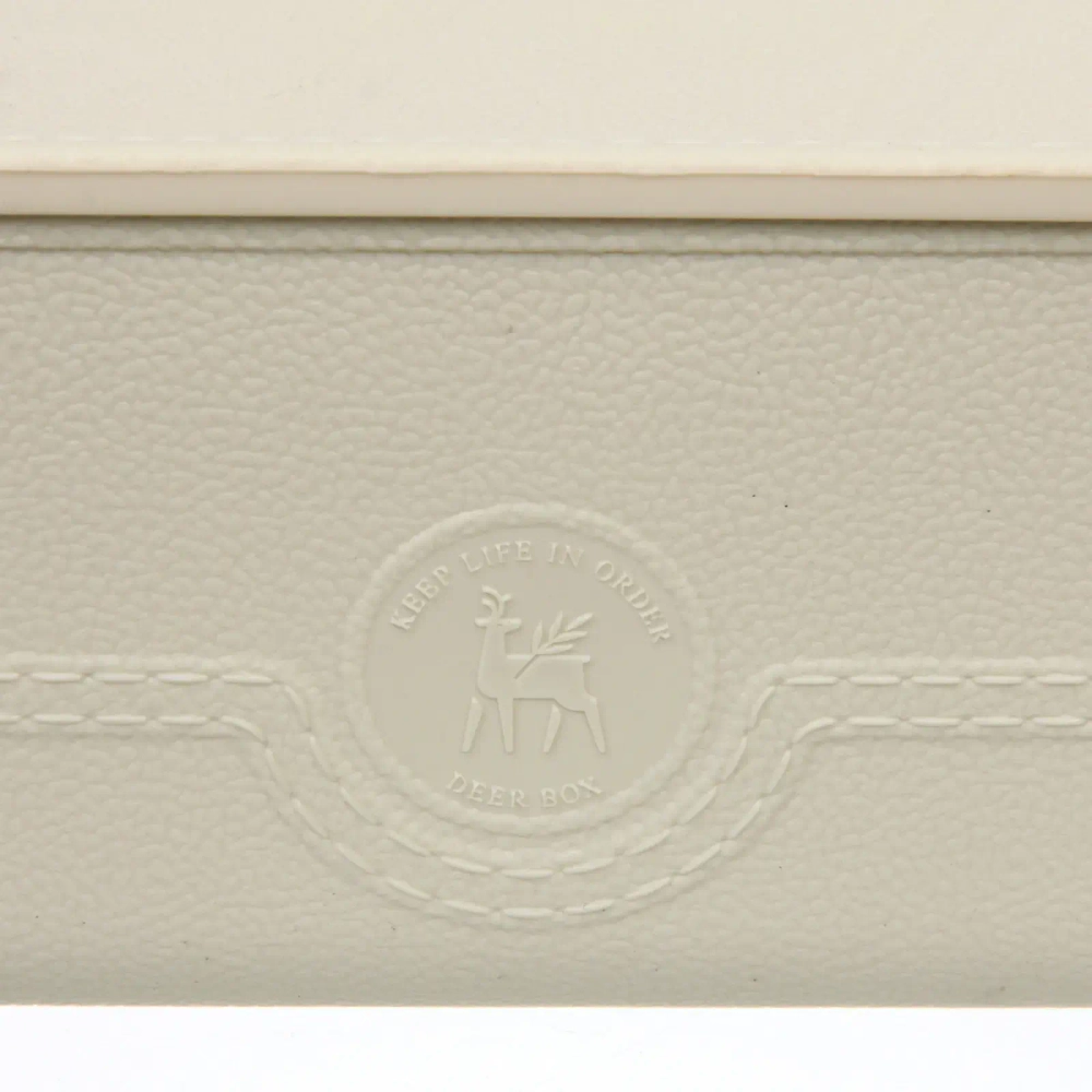 Корзина для хранения с крышкой «ОКСФОРД», цвет молочный, 27.6*20.5*9см