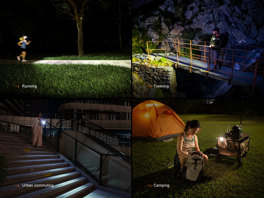 Фонарь Fenix HL17R белый, 500 люмен, дальний, ближний и красный свет, до 100 метров луч, до 96 часов