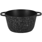 Кастрюля 4,5л «Грация» (черный/серебро) со стеклянной крышкой кчс45а