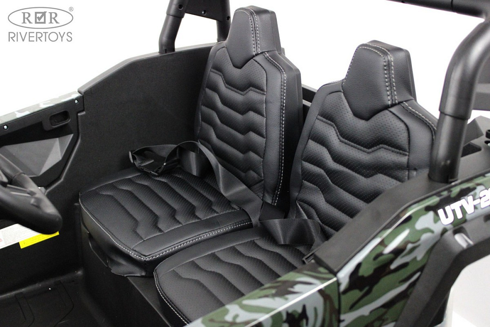 Детский электромобиль RiverToys M222MM зеленый камуфляж