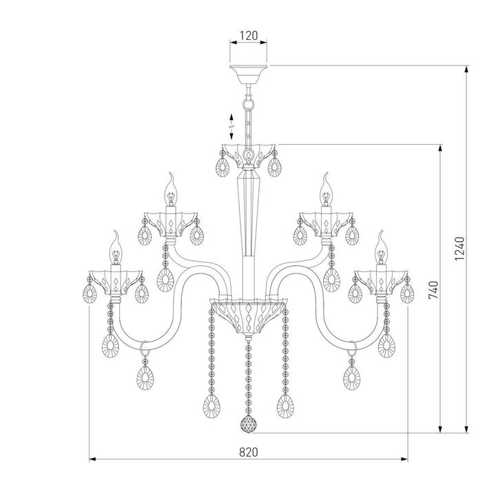 Подвесная люстра Bogates Lecce 309/15 Strotskis