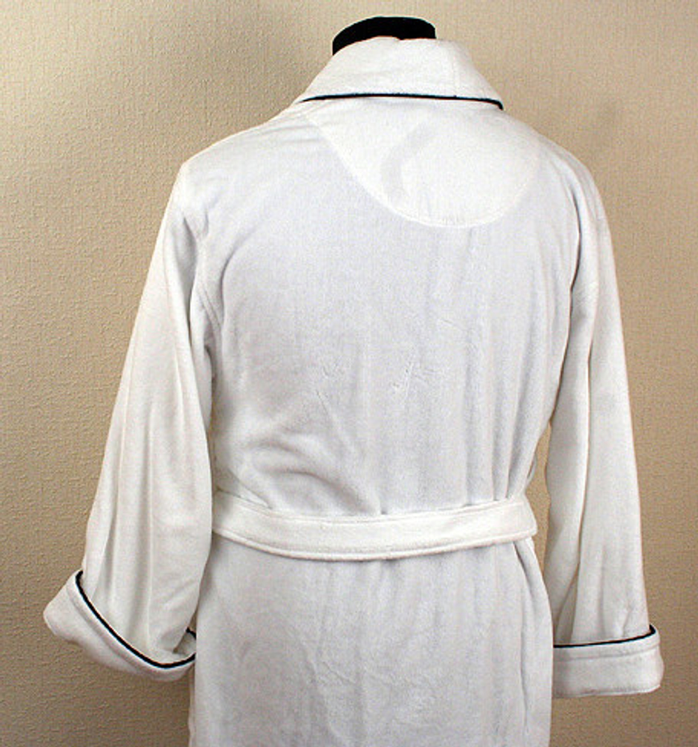 Халат Vossen Dean white Австрия вид сзади